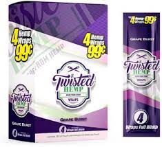 Twisted Hemp Wraps (4) - Grape Burst