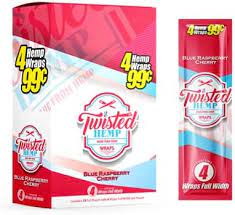 Twisted Hemp Wraps (4) - Blue Raspberry Cherry