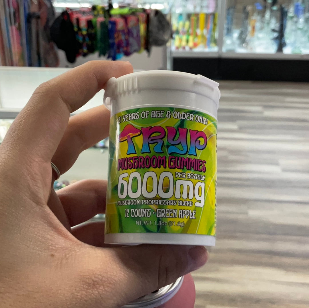 Tryp mushroom gummies 6k mg- green apple