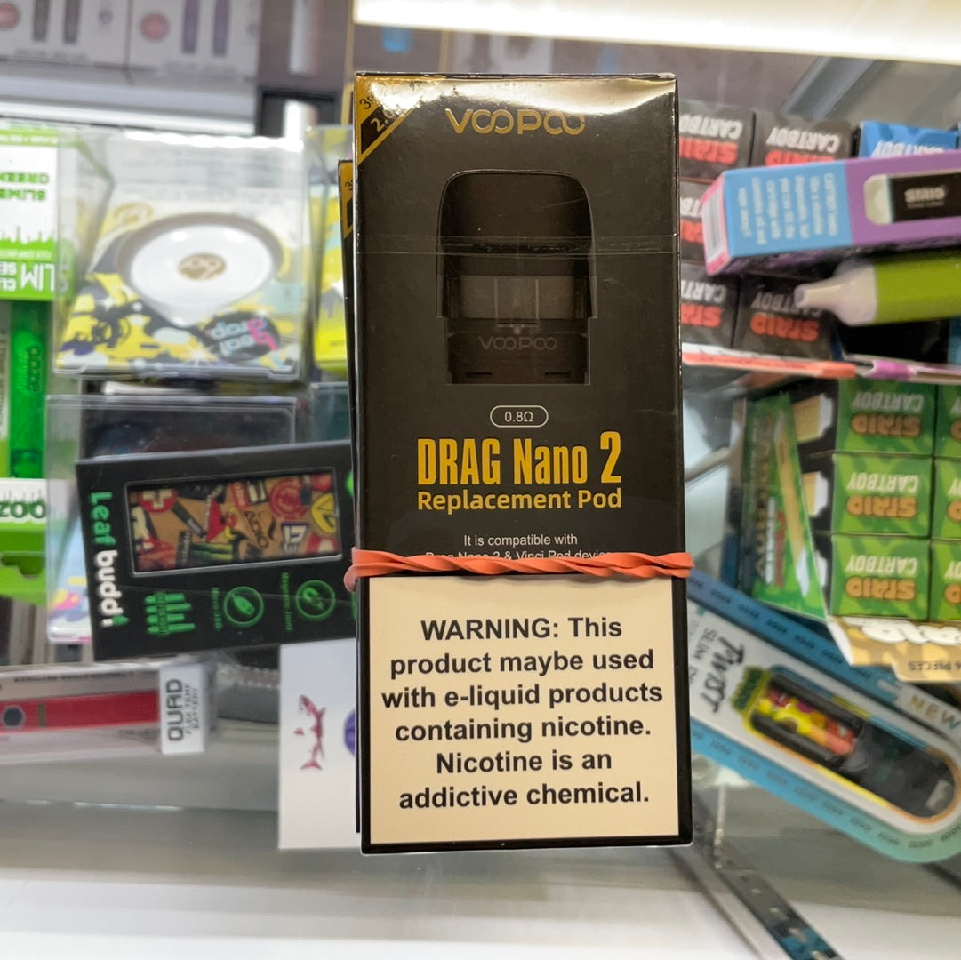 VooPoo- 2 ml 0.8 Drag Nano 2 Replacement Pod