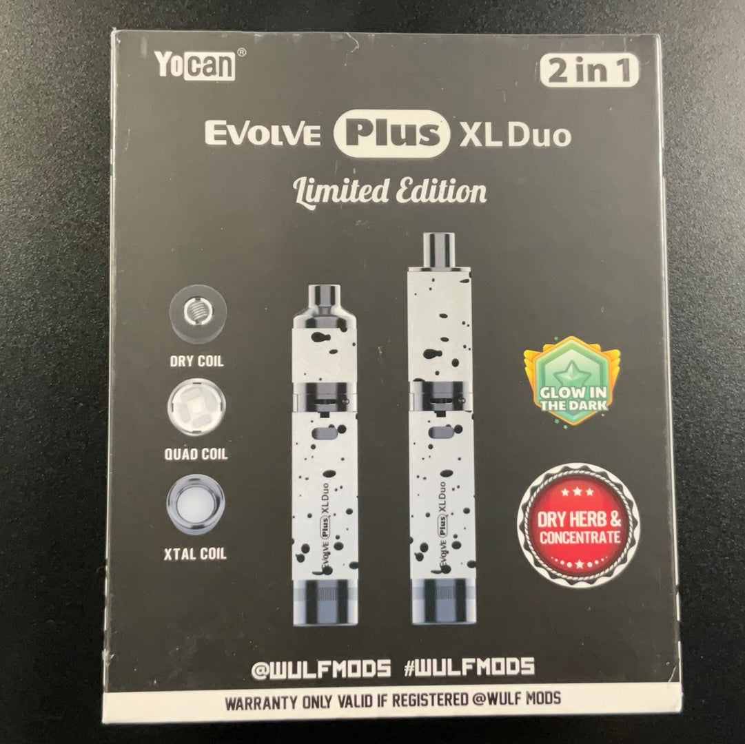 Yo Can- Evolve Plus XL Duo- Herb & Concentrate- White and Black