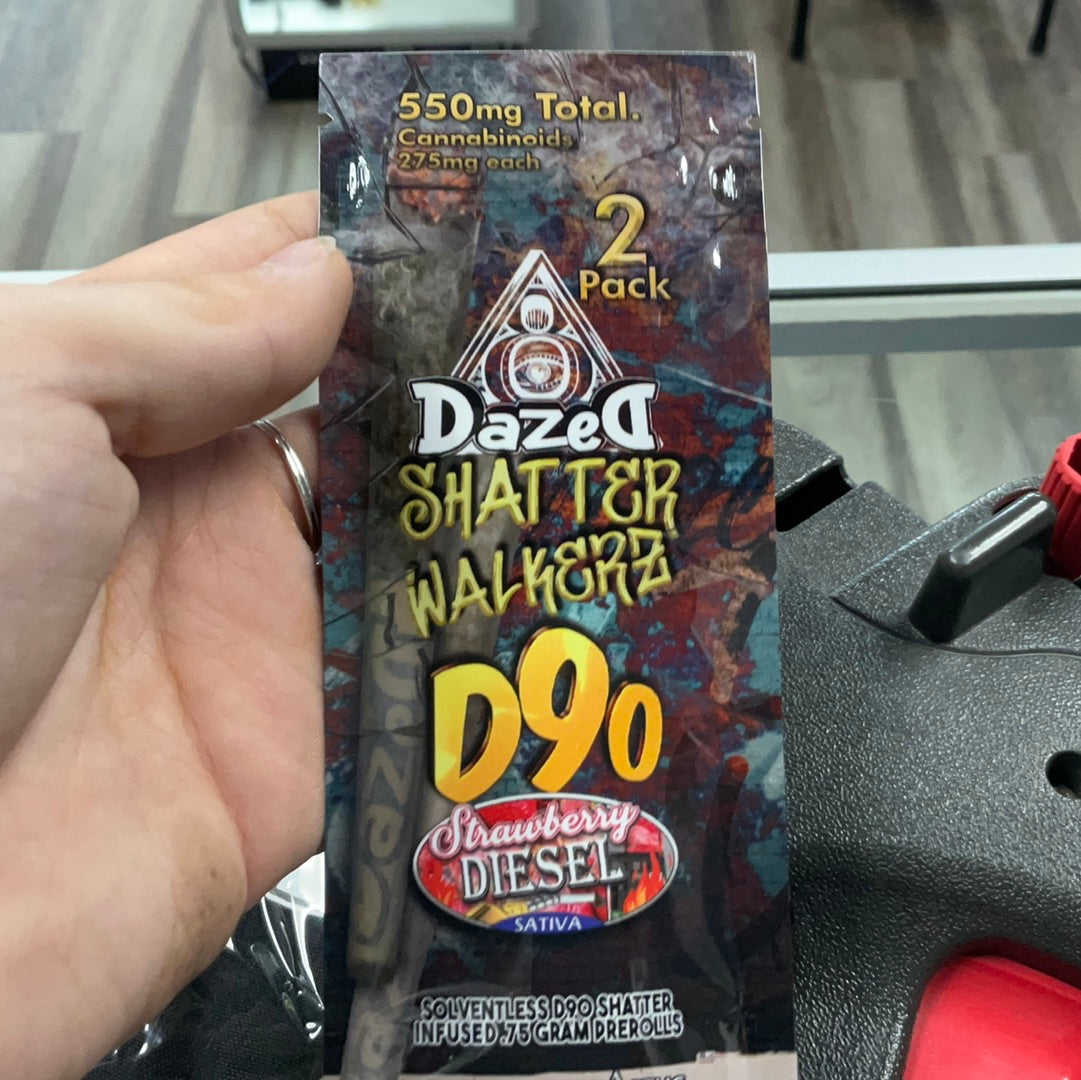Dazed shatter pre roll- strawberry diesel