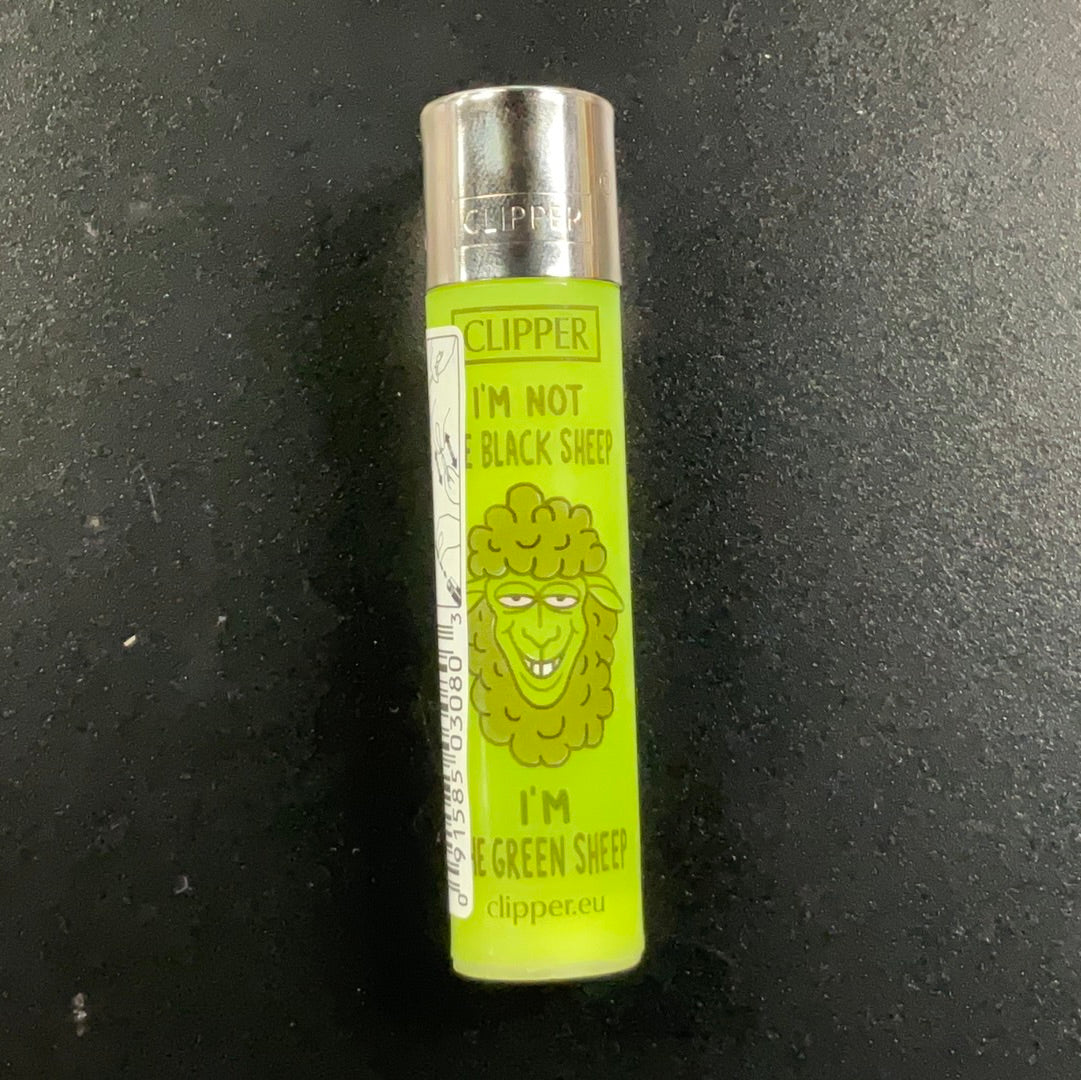 Clipper Lighter- Green Sheep