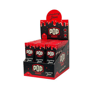POP Unbleached Cones (3ct) - King Size Strawberry