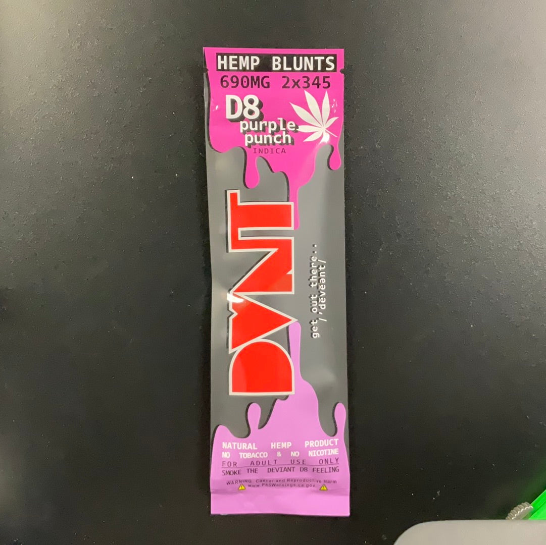 DVNT- Hemp Blunts- D8- Purple Punch Indica