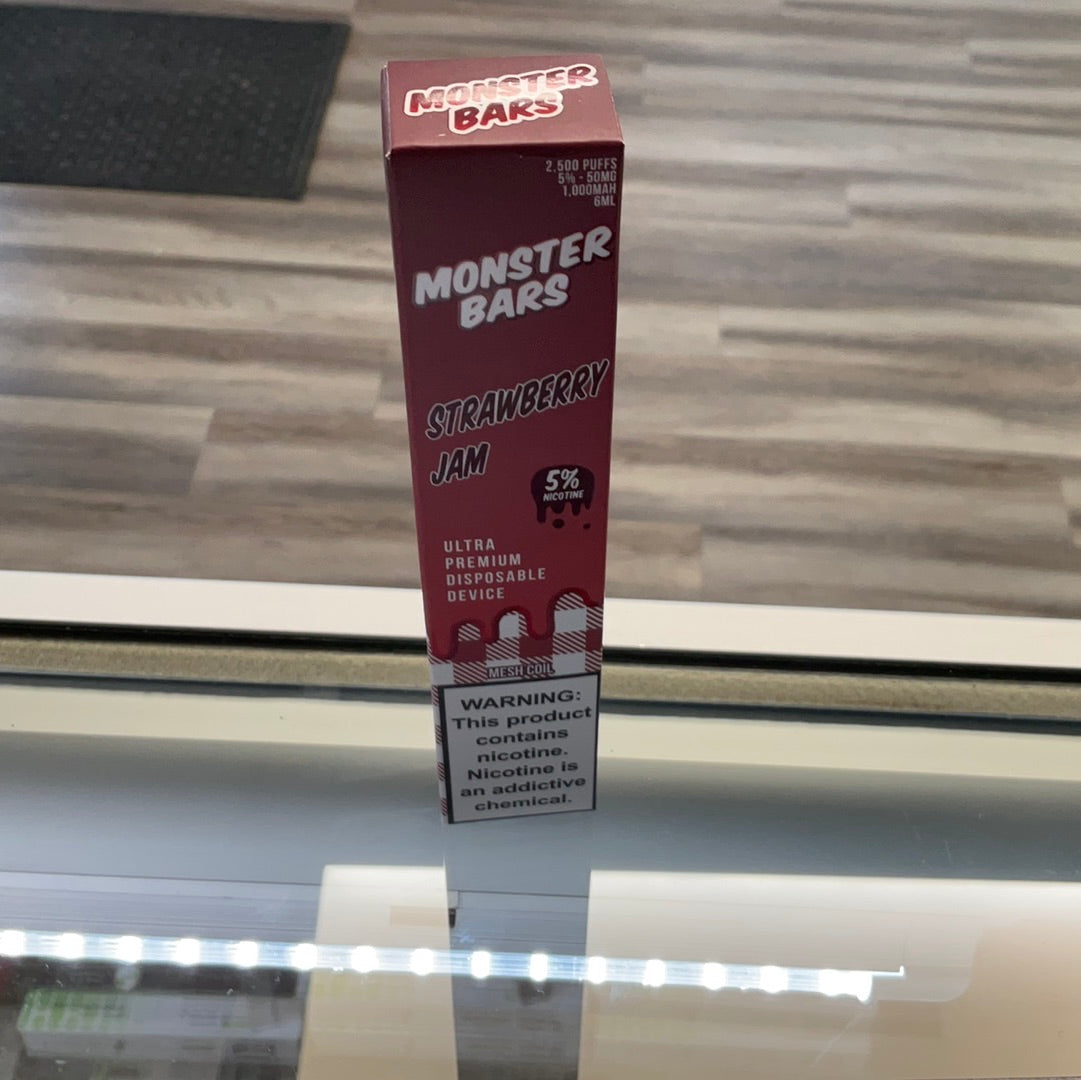 Monster bars strawberry jam