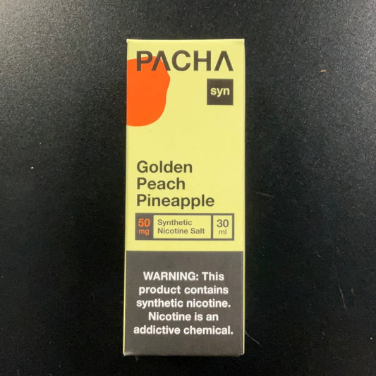 Pacha Mama Salt Nic Syn (50mg) - Golden Peach Pineapple