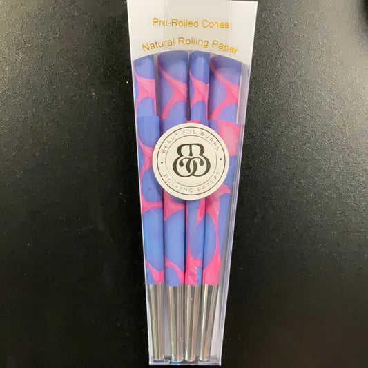 Beautiful Burns Pre Rolled Cones- Blue and Pink