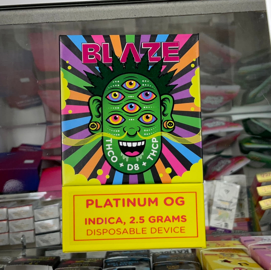 Blaze Strio- Platinum OG Indica-THCO+D8+THCP- Dispo