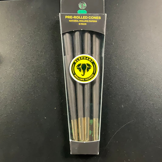 Elephant Rolling Papers- Black And Gold 8 Pack
