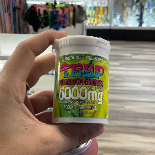 Tryp mushroom gummies 6k mg- green apple