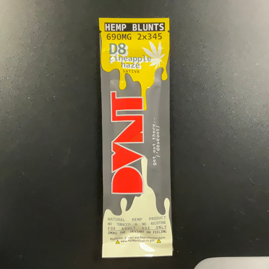 DVNT- Hemp Blunts- D8 Pineapple Haze Sativa
