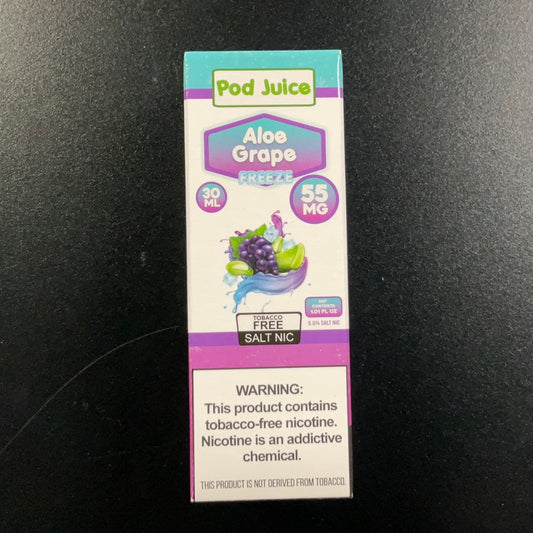 Pod Juice Salt Nic (55mg) - Aloe Grape