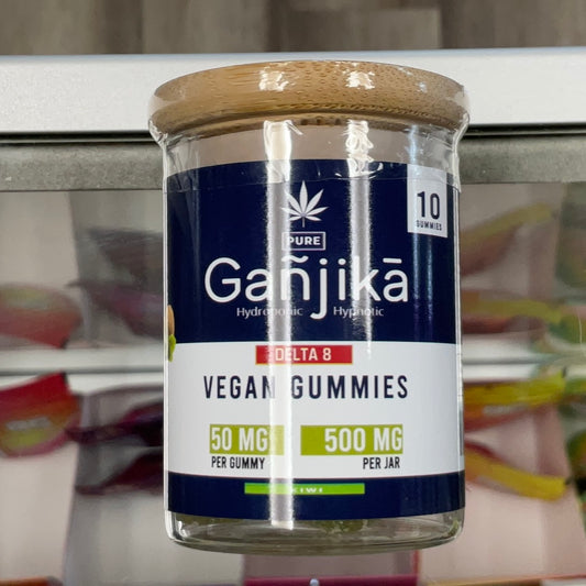 Ganjika- D8 Kiwi Vegan Gummies 10ct 50mg/ 500mg