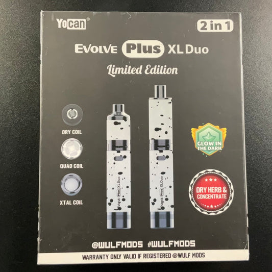 Yo Can- Evolve Plus XL Duo- Herb & Concentrate- White and Black
