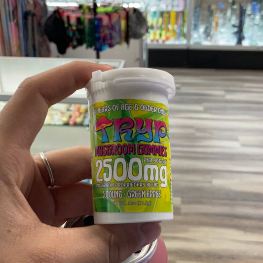 Tryp mushroom gummies 2500 mg- green apple