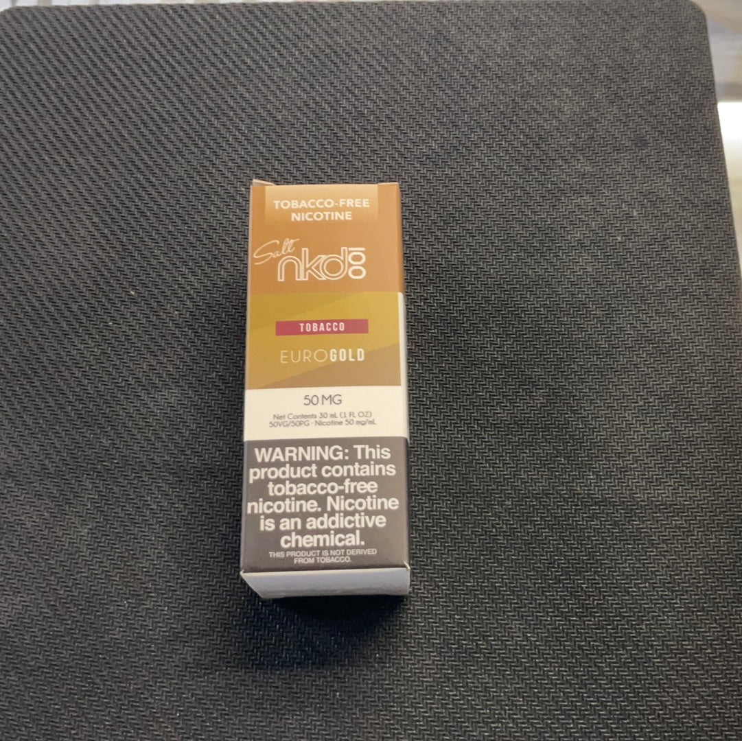 Naked Salt Nic (50mg) - Tobacco Euro Gold