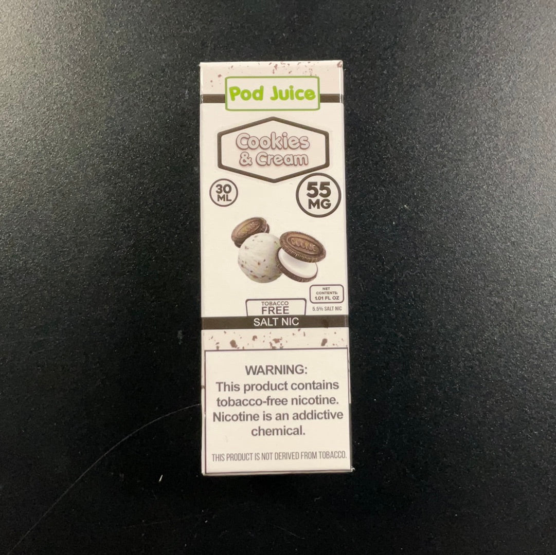Pod Juice Salt Nic (55mg) - Cookies and Creams