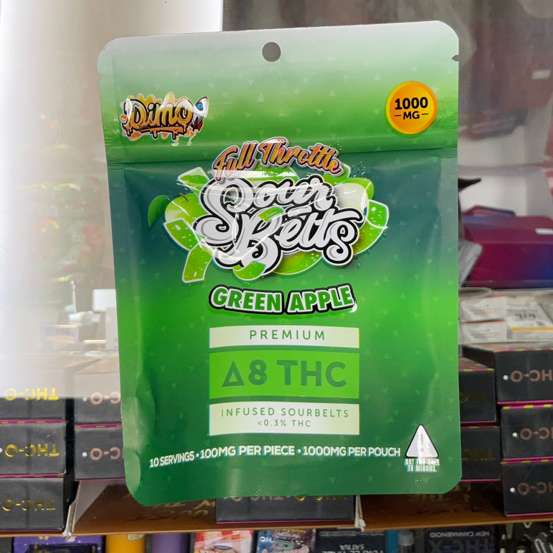 Dimo Gummies - D8 Green apple- Sour Belts