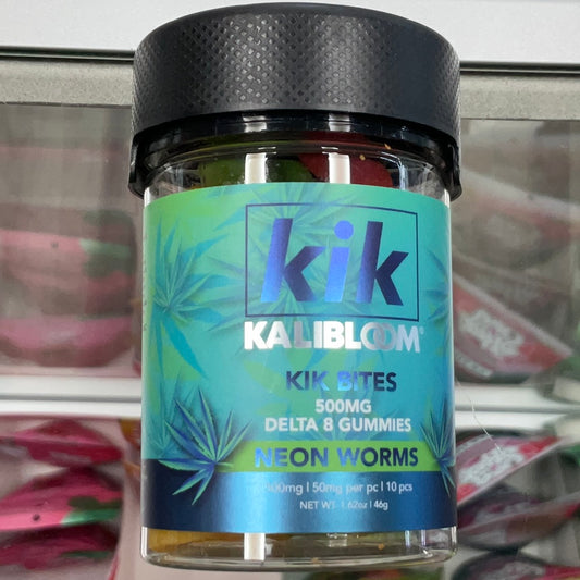 Kik- Kalibloom Neon Worms- 500mg 10ct