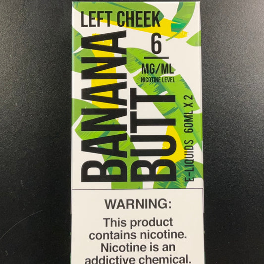 Left Cheek E-liquid (6mg) - Banana Butt