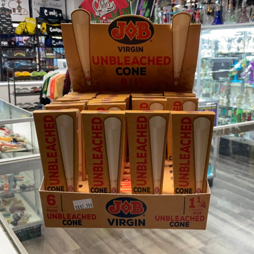 JB virgin unbleached cones 6 pck 1 1/4