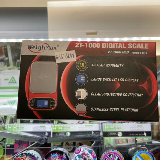 WeighMax- 2T 1000 Digital Scale Red