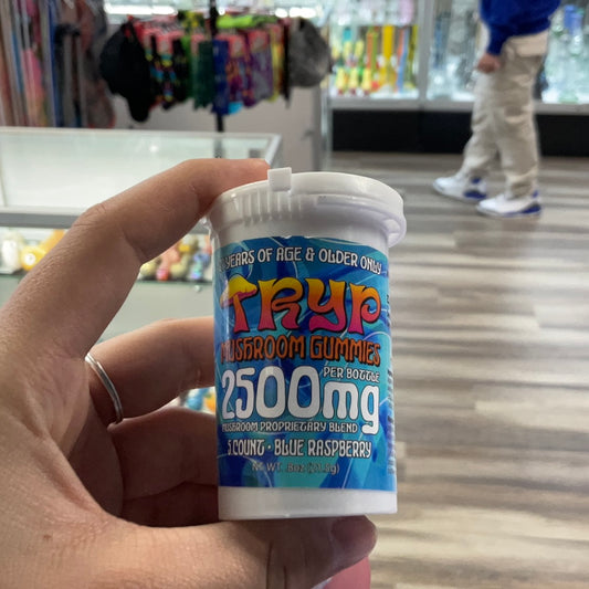 Tryp mushroom gummies 2500 mg - blue raspberry
