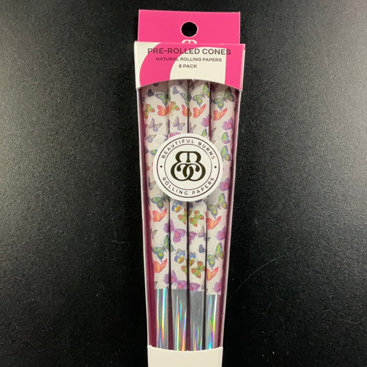 Beautiful Burn Rolling Papers- Butterfly Kisses 8 Pack