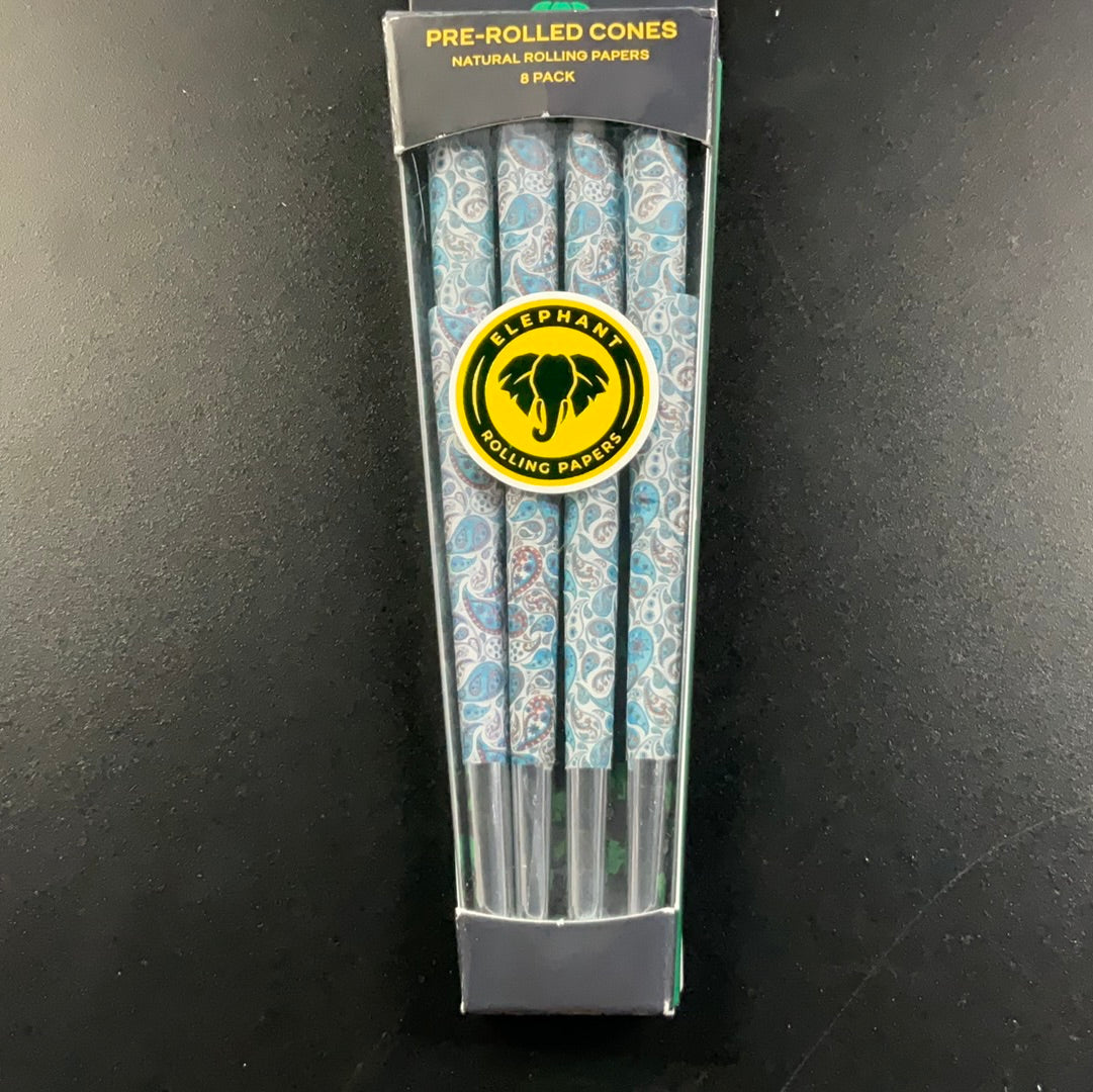 Elephant Rolling Papers- Periwinkle Paisley 8 Pack