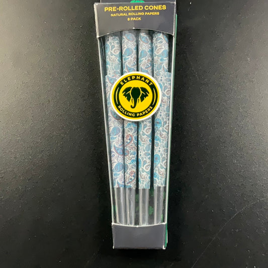 Elephant Rolling Papers- Periwinkle Paisley 8 Pack