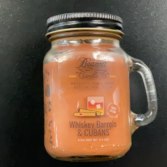 Beamer Candle- 4oz Whiskey Barrels & Cubans