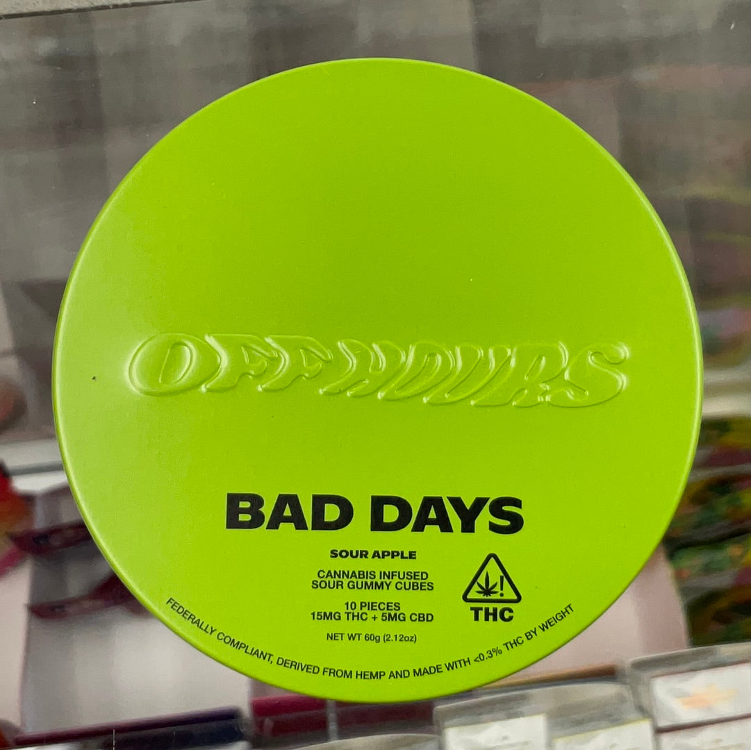 Off Hours- Bad Days- Sour apple GummiesTHC+CBD