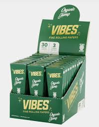 VIBES Rolling Papers - Organic Hemp king size cones